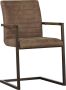 WOOOD Eetkamerstoel Bas Vrije schommelstoel gepolsterd breedte 54 cm metalen frame (set 2 stuks) - Thumbnail 4