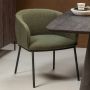 Woood Leon Eetkamerstoel Bouclé Forest Green 77x61x63 - Thumbnail 2