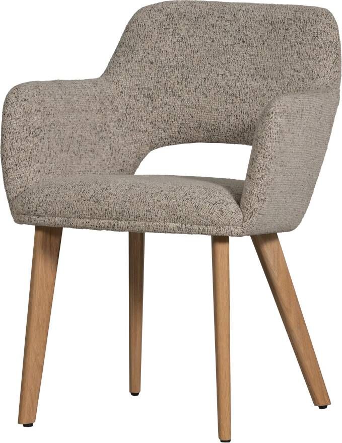 Murat eetkamerstoel naturel met houten poot naturel