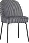 BePureHome Vogue Eetkamerstoelen Polyester Zwart|Grijs Set van 2 - Thumbnail 2