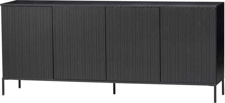 WOOOD Exclusive Dressoir New Gravure Grenen 200cm Zwart