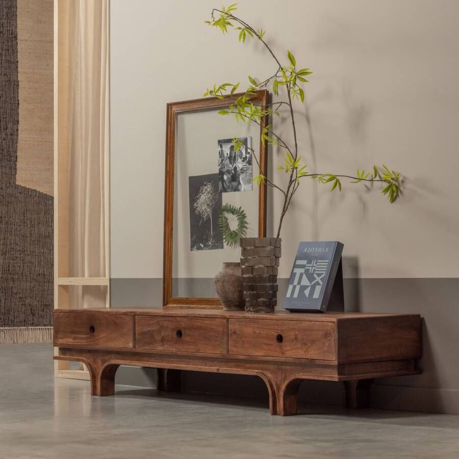 WOOOD Exclusive TV-meubel Staes Mangohout 180cm Walnoot