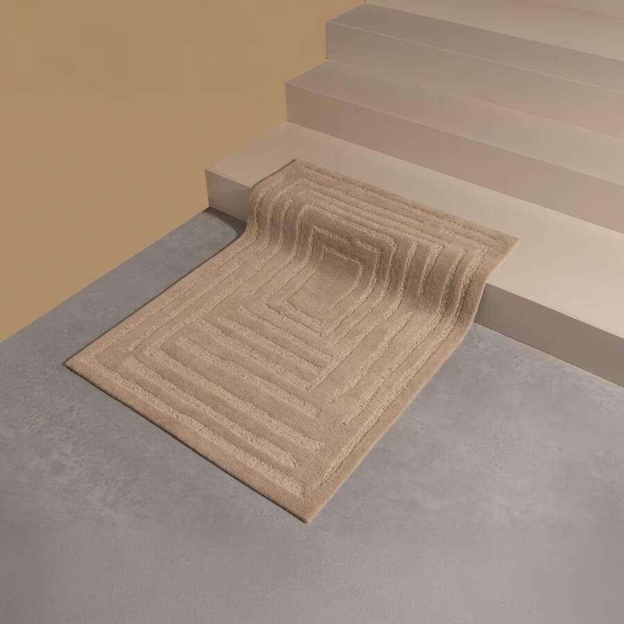 WOOOD Exclusive Vloerkleed Alicia Wol 170 x 240cm Zand