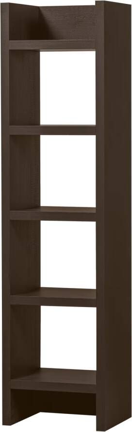 WOOOD | Timo open kast mdf donkerbruin 195x50x40cm | Woonkamer meubels | Kast - Foto 8