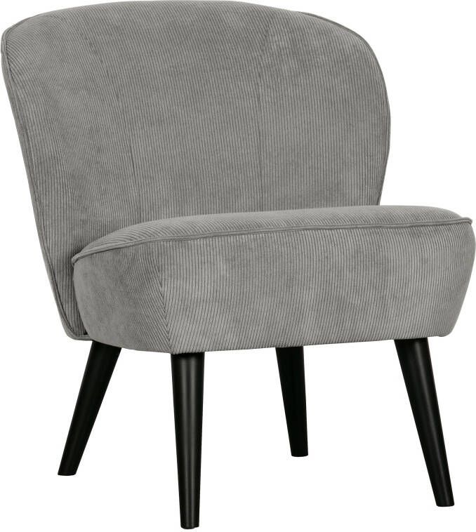 WOOOD Fauteuil 'Sara' Rib kleur Vergrijsd Groen