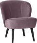 WOOOD Sara Fauteuil Fluweel Warm Lila 59x71x70 - Thumbnail 3