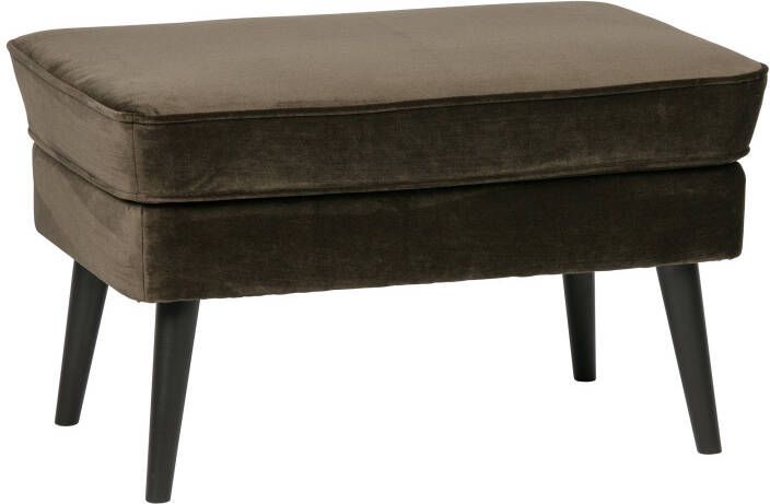 WOOOD Hocker 'Rocco' Velvet kleur Warm Groen