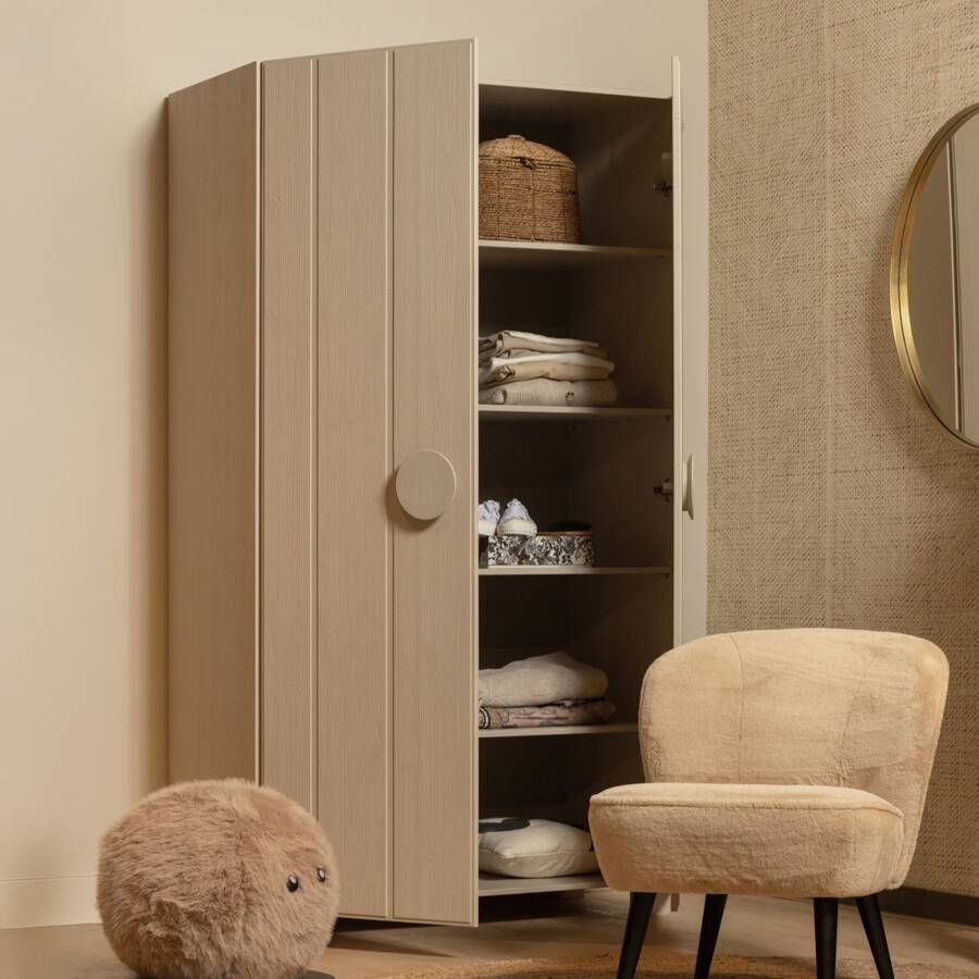 WOOOD Multifunctionele kast Noah Opbergkast Hal kast met kledingstang h 200 cm x b 110 cm - Foto 8