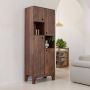 Woood opbergkast Staes Mango Hout Walnoot 210x75x45 cm - Thumbnail 2