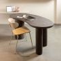 Woood organisch sidetable|bureau Maan MDF Bruin 75x150x70cm - Thumbnail 3