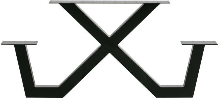 Woood X-Poot Picknick Buiten Tablo Metaal Zwart 70x142x13 - Foto 2