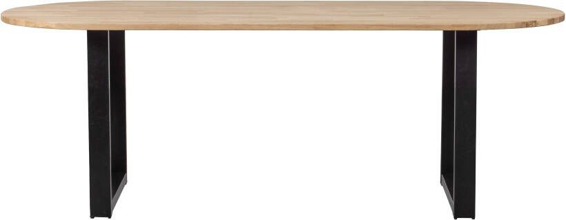 WOOOD Ovale Eettafel Tablo met U-poot 220 x 90cm Onbehandeld Ovaal