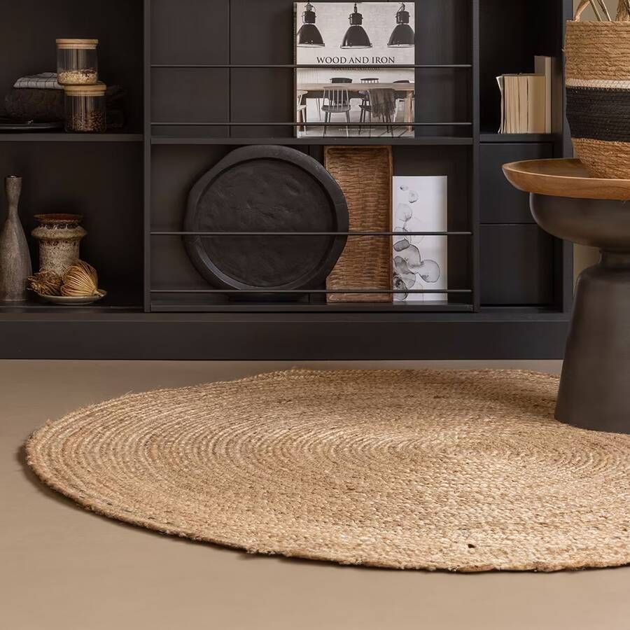 WOOOD Rond Vloerkleed Ross 150cm Naturel