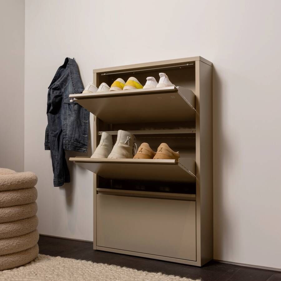 WOOOD Schoenenkast Sabine 3-laags 103 x 66cm