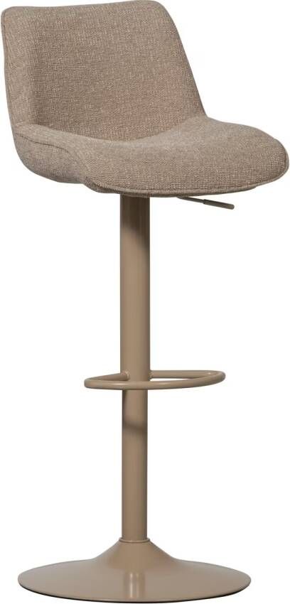 WOOOD Verstelbare Barkruk Marten Geweven stof Zand (zithoogte 65-88cm)