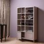 WOOOD Vitrinekast Ronja Halfglazen vitrine van gepoedercoat metaal H 189 cm x B 110 cm - Thumbnail 3