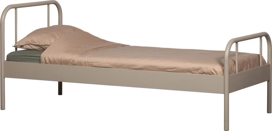 WOOOD | Mata 1-persoons bed metaal zand 90x200cm | Slaapkamer meubels | Ledikant - Foto 2
