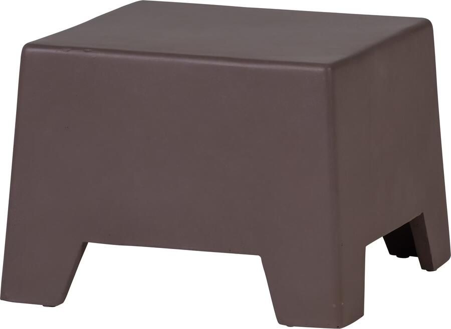 WOOOD Bijzettafel Zina Fiber Clay 50 x 50cm Bruin Vierkant