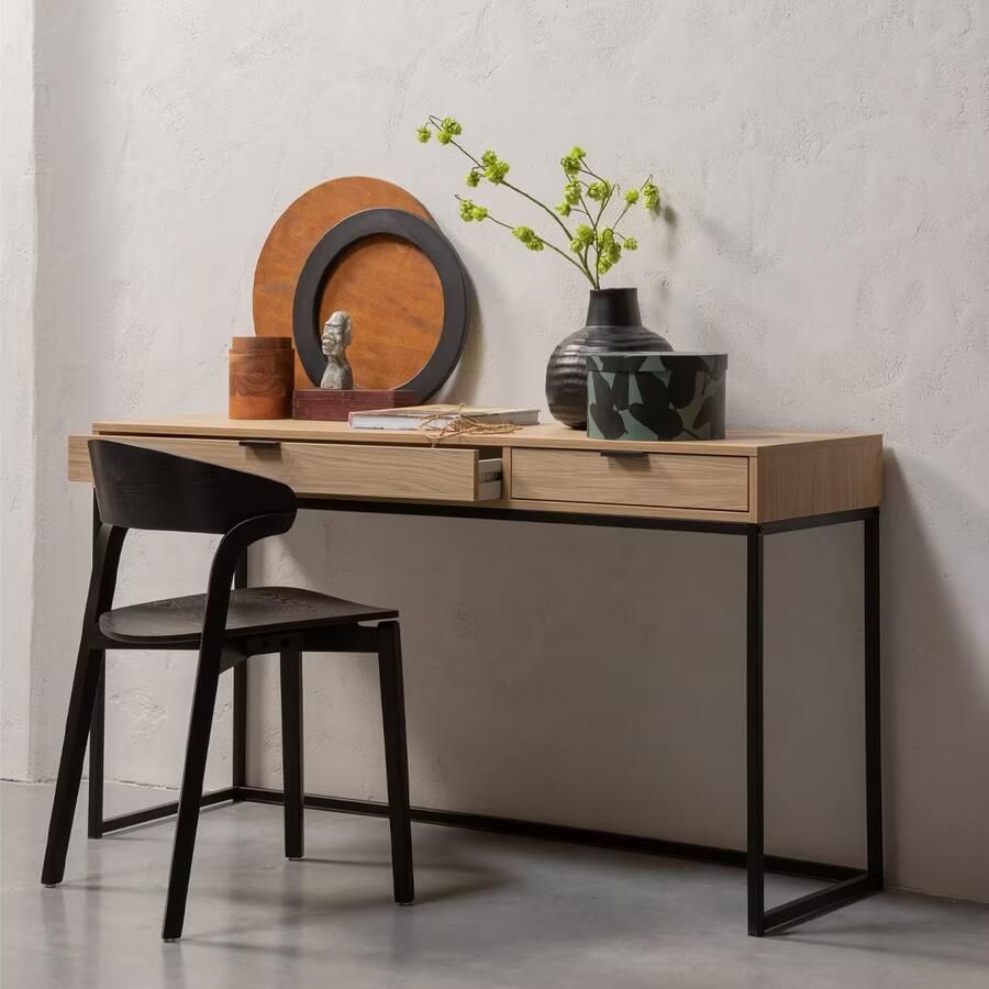 WOOOD | Silas bureau eiken melamine | Woonkamertafels | Bureau