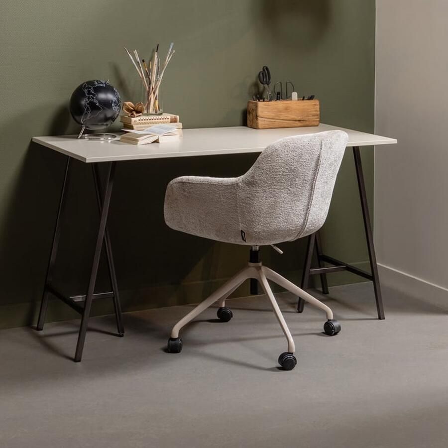 WOOOD | Morros bureaustoel taupe | Zitmeubels woonkamer | Bureaustoel
