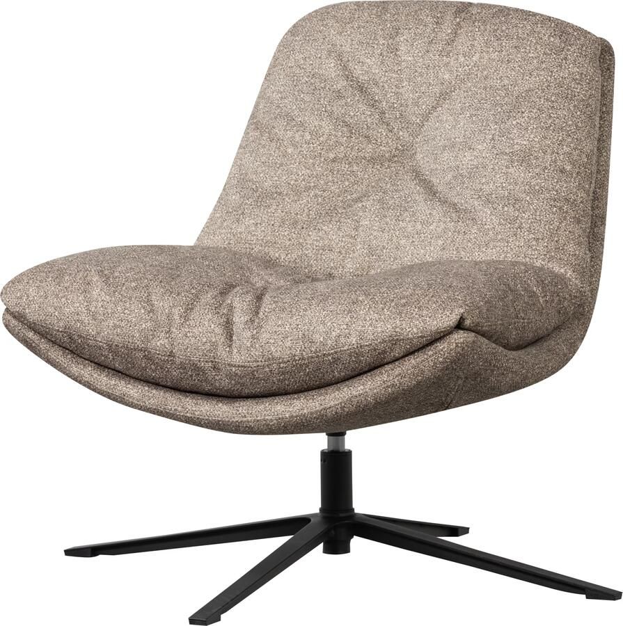 WOOOD | Arve draaifauteuil bedrukte stof naturel melange | Zitmeubels woonkamer | Draaifauteuil - Foto 2