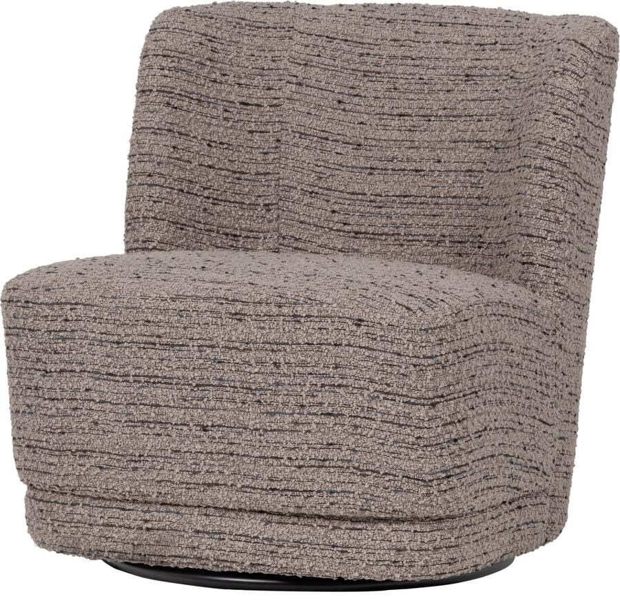 WOOOD Atty Draaifauteuil Grove Melange Grijs 75x74x65