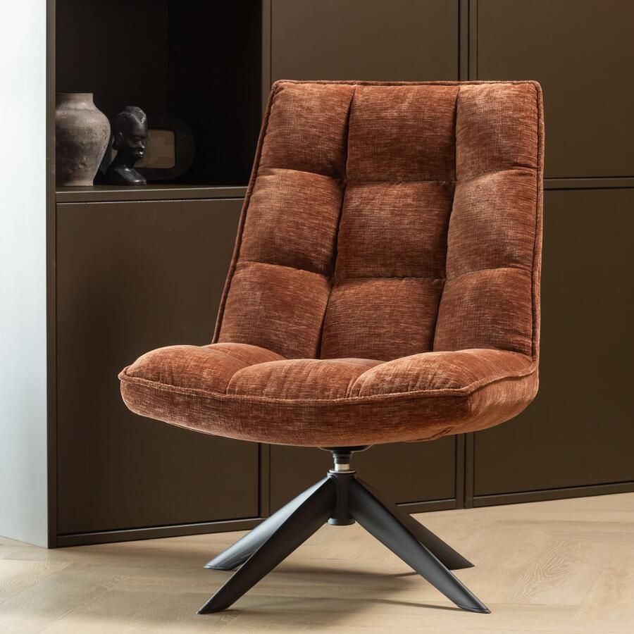 WOOOD Jouke Draaifauteuil Polyester Zand 97x70x85