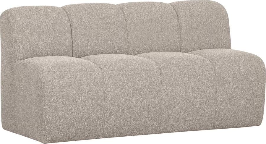 WOOOD | Mojo bankje 160cm met rugleuning boucle beige melange | Zitmeubels woonkamer | 2-zitsbank