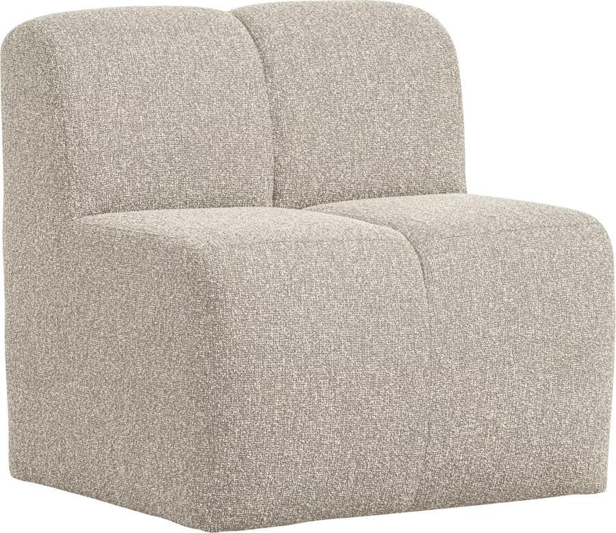 WOOOD Eetkamerbank Mojo Bouclé 84cm Beige Melange