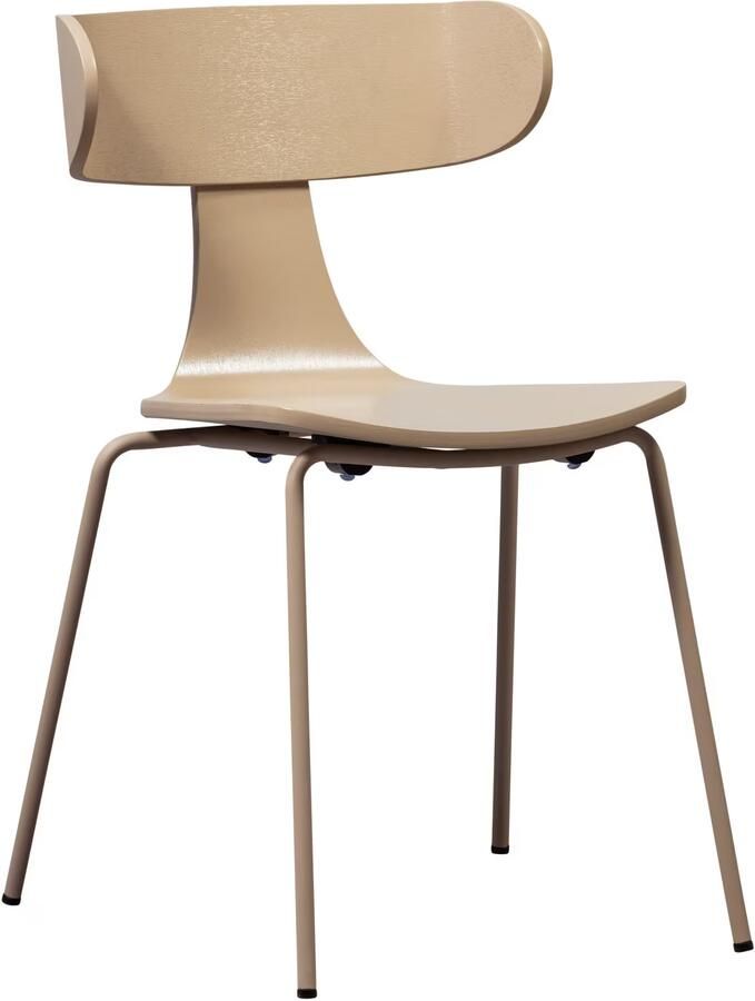 WOOOD | Form houten stoel met metalen poot zand | Eetkamerstoelen | Eetkamerstoel - Foto 2