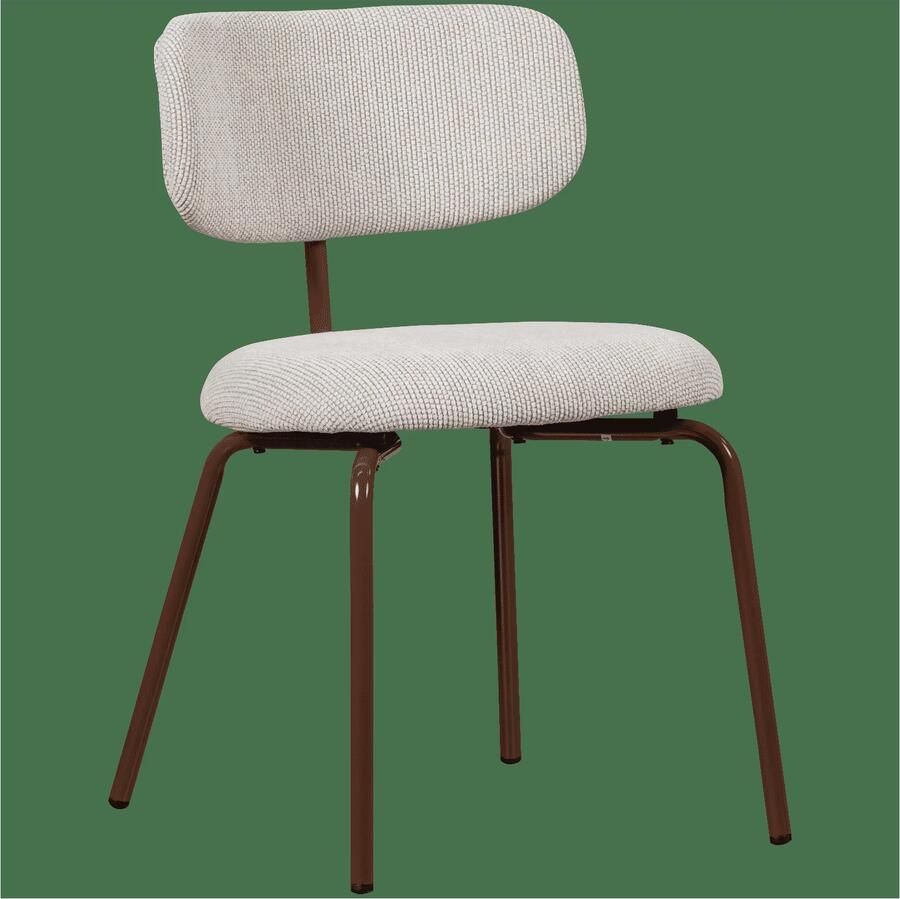 WOOOD | Travis eetkamerstoel off white | Eetkamerstoelen | Eetkamerstoel