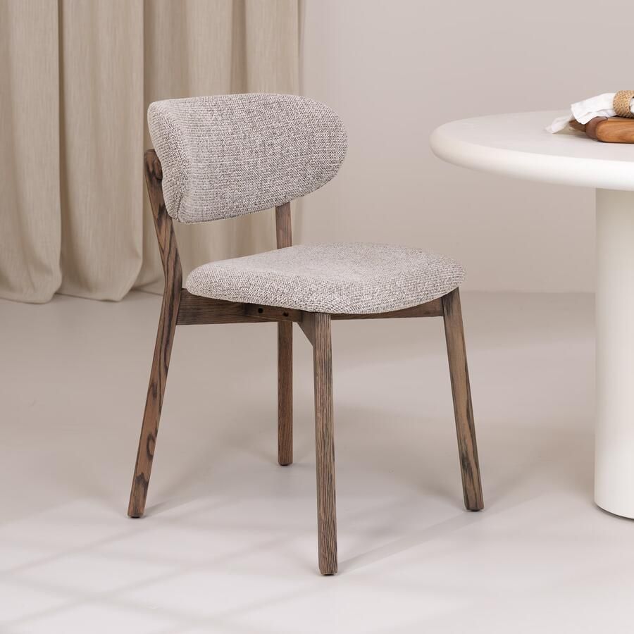 WOOOD | Udar eetkamerstoel met houten frame donkerbruin | Eetkamerstoelen | Eetkamerstoel