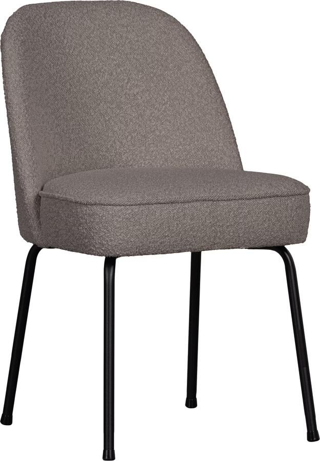 BePureHome | Vogue Eetkamerstoel Bouclé Nougat | Zitmeubels eetkamer | Eetkamerstoel