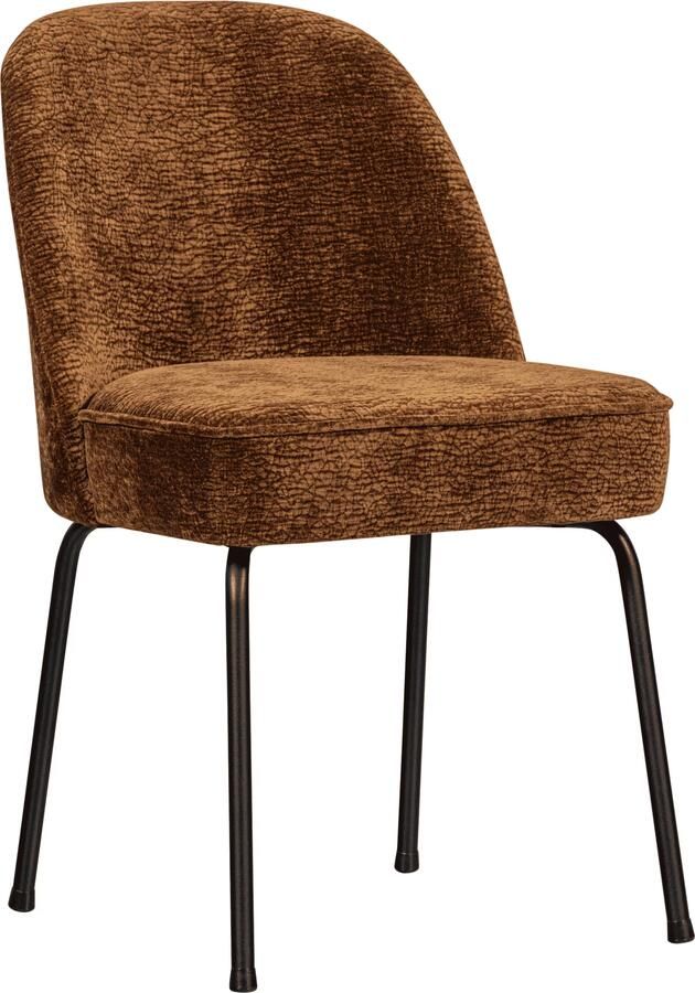 BePureHome | Vogue eetkamerstoel 3d chenille midden bruin | Eetkamerstoelen | Eetkamerstoel