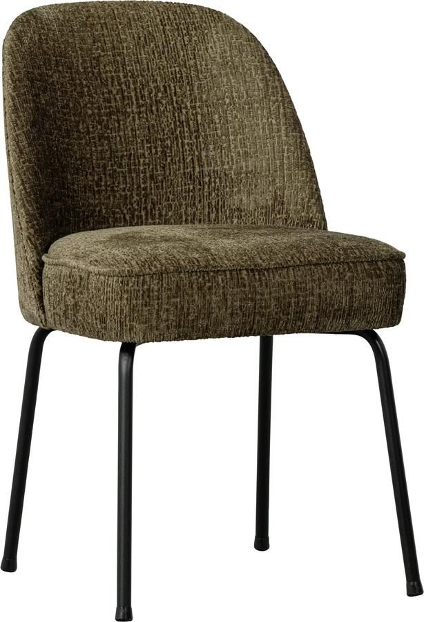 BePureHome | Vogue Eetkamerstoel Structure Velvet Bonsai | Zitmeubels eetkamer | Eetkamerstoel