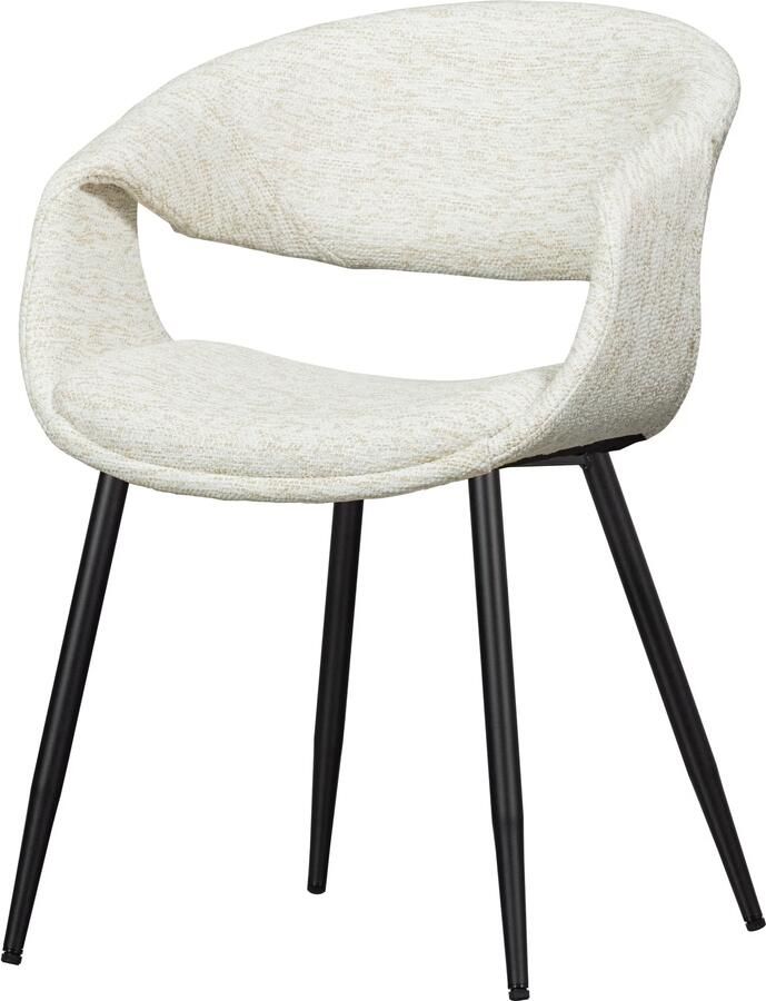 WOOOD | Yossi eetkamerstoel naturel met metalen poot zwart | Eetkamerstoelen | Armstoel - Foto 2