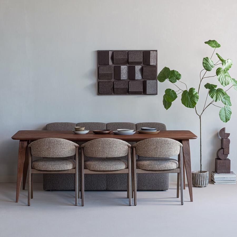 WOOOD Eettafel Rubo Mangohout 220 x 95cm Bruin