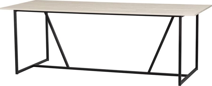 WOOOD Eettafel Silas rechthoekige vorm hout gedeeltelijk massief h 75 cm x b 220 cm