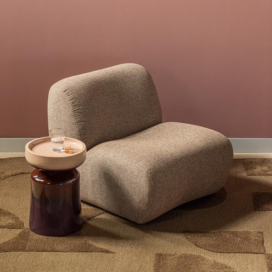 WOOOD Fauteuil Nomu Chenille Lichtbruin