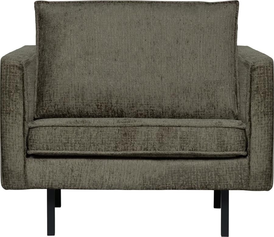BePureHome | Rodeo fauteuil structure velvet frost | Zitmeubels woonkamer | Fauteuil