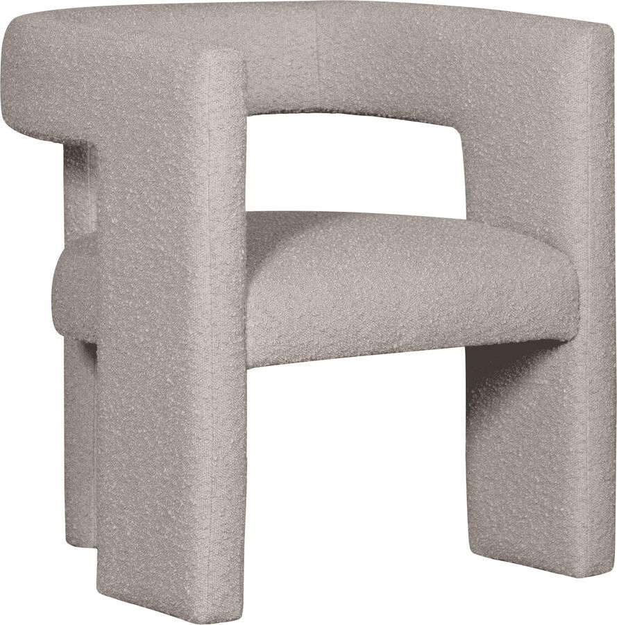 WOOOD Fauteuil Tiwa Bouclé Beige Exclusive