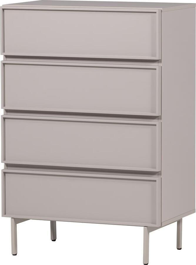 WOOOD | Tours ladekast 4 lades melamine mdf zand | Woonkamer meubels | Ladekast