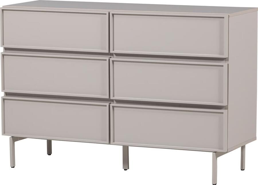 WOOOD | Tours ladekast 6 lades melamine mdf zand | Woonkamer meubels | Ladekast