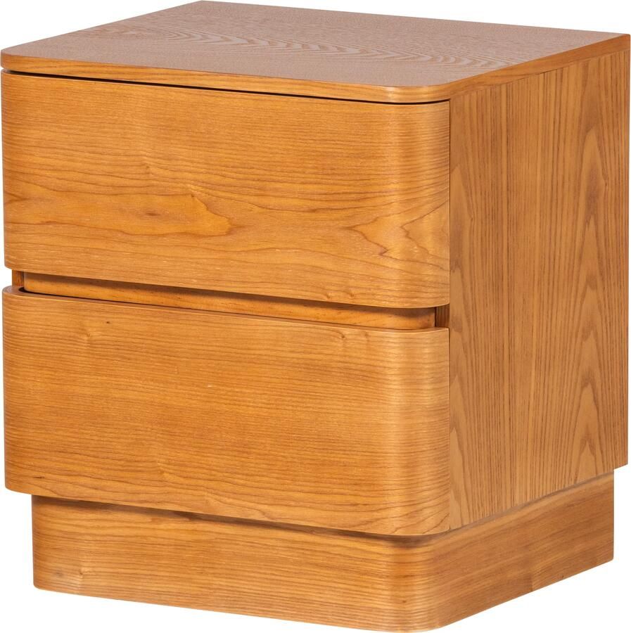 WOOOD Ladekast Nachtkastje Fejo MDF Met 2 lades Bruin