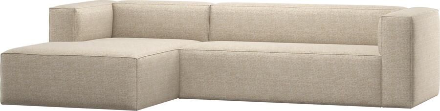 WOOOD Loungebank Bean Links Chenille Beige Melange