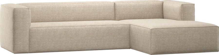 WOOOD Loungebank Bean Rechts Chenille Beige Melange