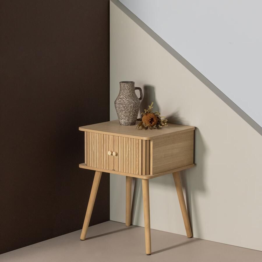 WOOOD Nachtkastje Karri Grenenhout 58cm Naturel