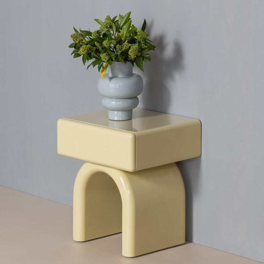 WOOOD Nachtkastje Zorel Met 1 lade Zachtgroen