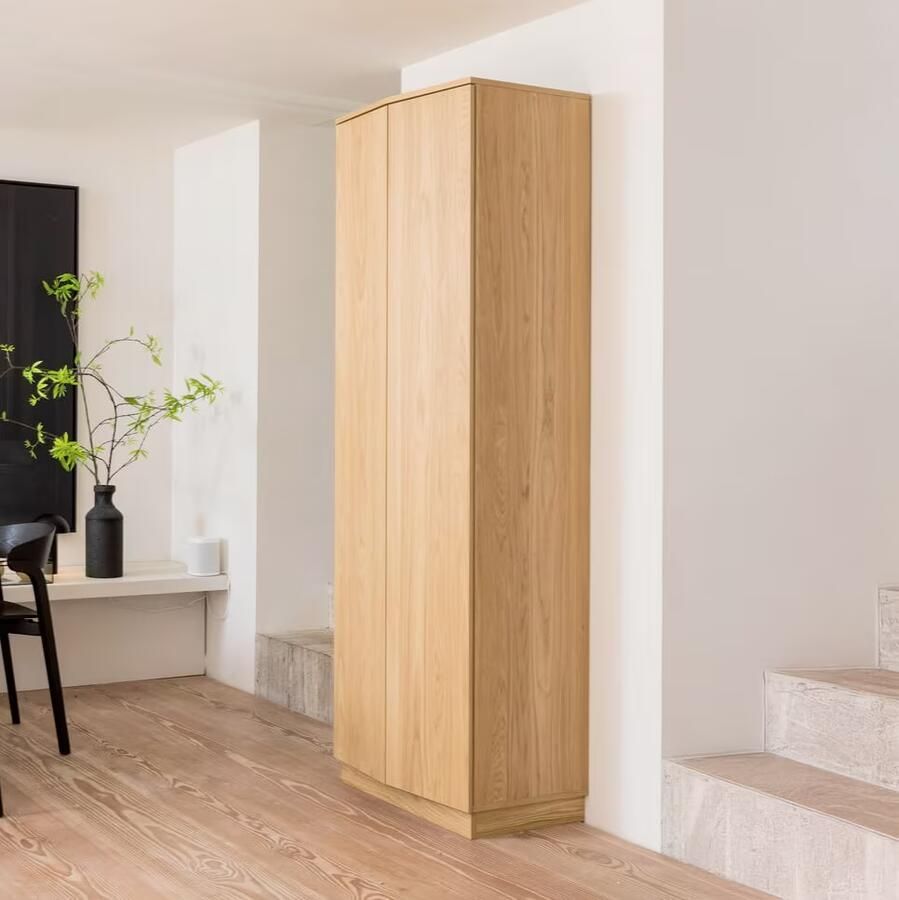 Woood Zuma Hoge Kast Push-To-Open Eiken Transparant 210x67x46 - Foto 2