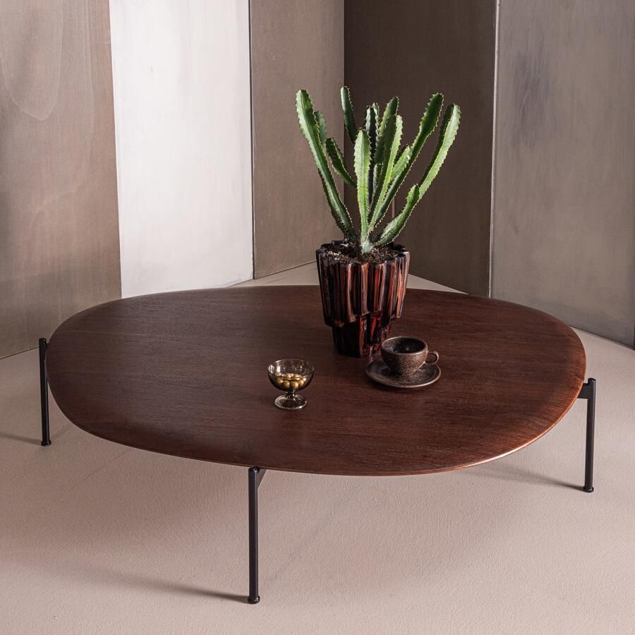 WOOOD Organische Salontafel Kota 121 x 97cm Bruin